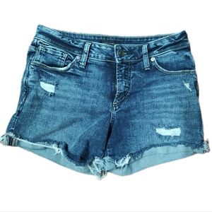 Silver  jean shorts